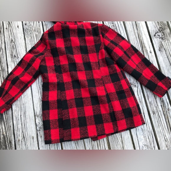 Ladies MAXWELL STUDIO Fall Winter Buffalo Plaid Hooded Pea Coat Jacket XL - Picture 13 of 14